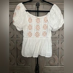 Miss Me boho/ western blouse size small with embroidery pattern